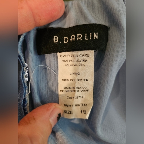 B. Darlin Juniors Blue Flower Dress - Picture 4 of 6